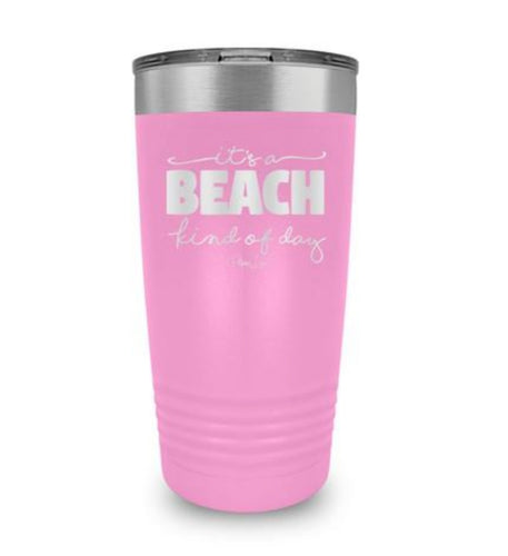 It's a Beach Kind of Day Ringneck Tumbler (Light Purple)