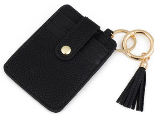 Credit Card Wallet Key Chain (Black)