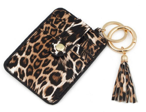 Credit Card Wallet Key Chain (Leopard)