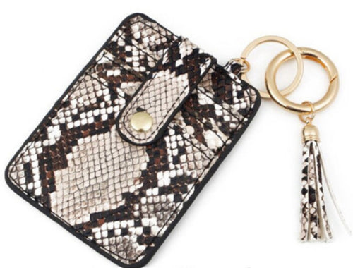 Credit Card Wallet Key Chain (Snakeskin)