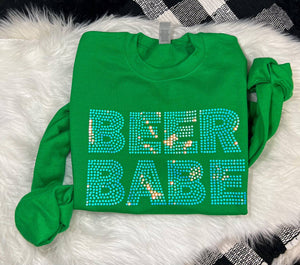 Beer Babe Spangled Sweatshirt