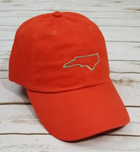 *FINAL SALE* NC State Outline Baseball Cap (Orange/Tan)