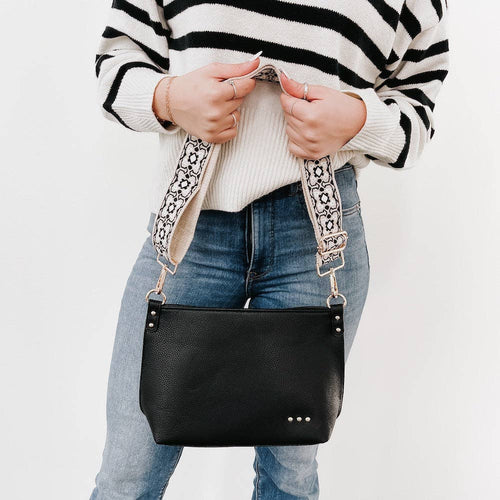 Cora Structured Hobo Bag: Black