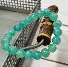 Turquoise Smooth Glass Beaded Bracelet