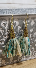 Multi Color Sari Silk Tassel Earrings