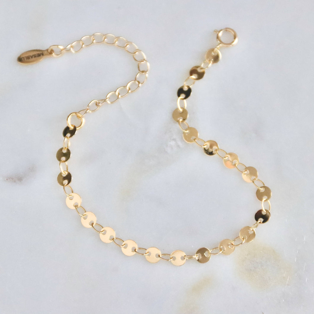 Coin Chain Bracelet - Gold