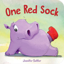 One Red Sock board book with flocked cover