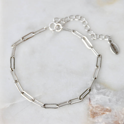 Small Paperclip Bracelet - Silver