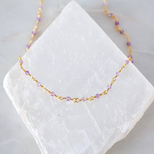 Amethyst Beaded Choker