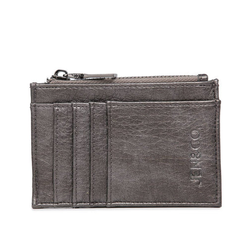 Jen & Co Sia Printed Card Holder Wallet GUNMETAL