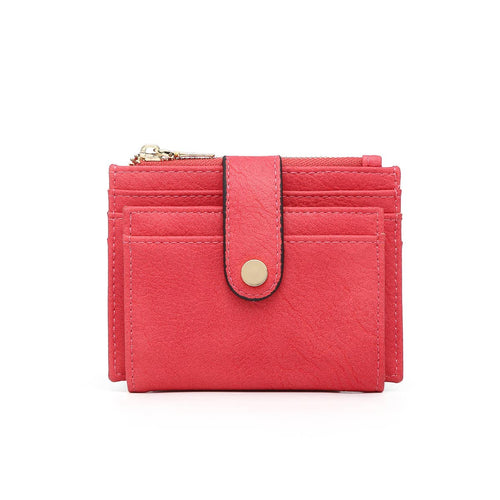 Jen & Co Sam Mini Snap Wallet/Card Holder HOT PINK