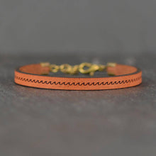 Waves Image Adjustable Leather Bracelet