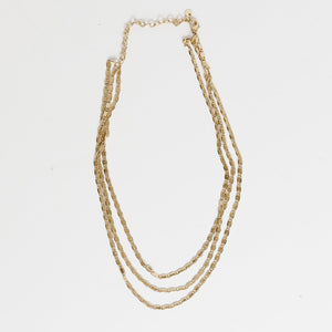 PS Cara Layered Chain Choker Necklace GOLD