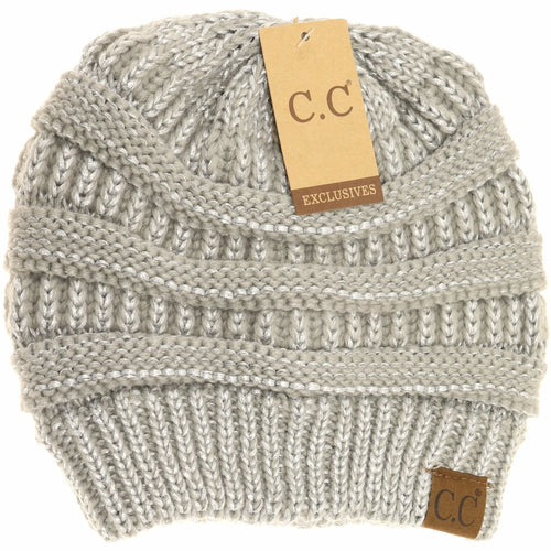 Metallic CC Beanie Silver/Silver