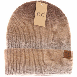 CC Unisex Ombre Cuffed Beanie TAUPE