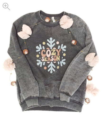 Cozy Season Bella Acid Washed Sweatshirt