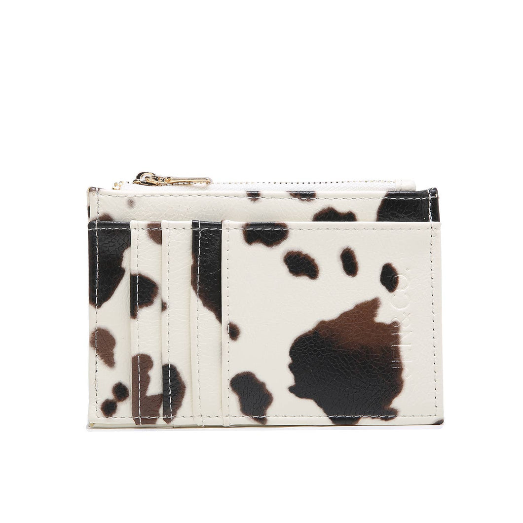 Jen & Co Sia Printed Card Holder Wallet COW