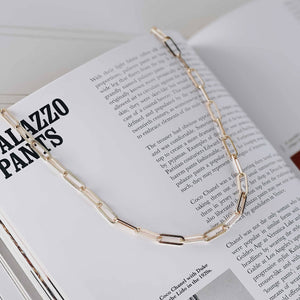 Minimalist Oval Chain Link Necklace