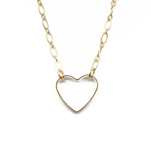 Open Heart Link Necklace