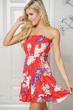 *FINAL SALE* Bandeau Floral Print Dress