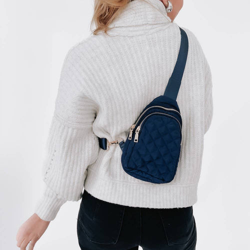 Pinelope Puffer Bum Bag: Navy