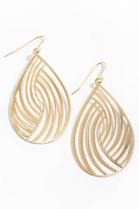 Delia Cutout Gold Teardrop Earrings