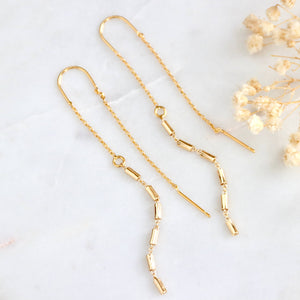 Bar Chain Threader Earrings