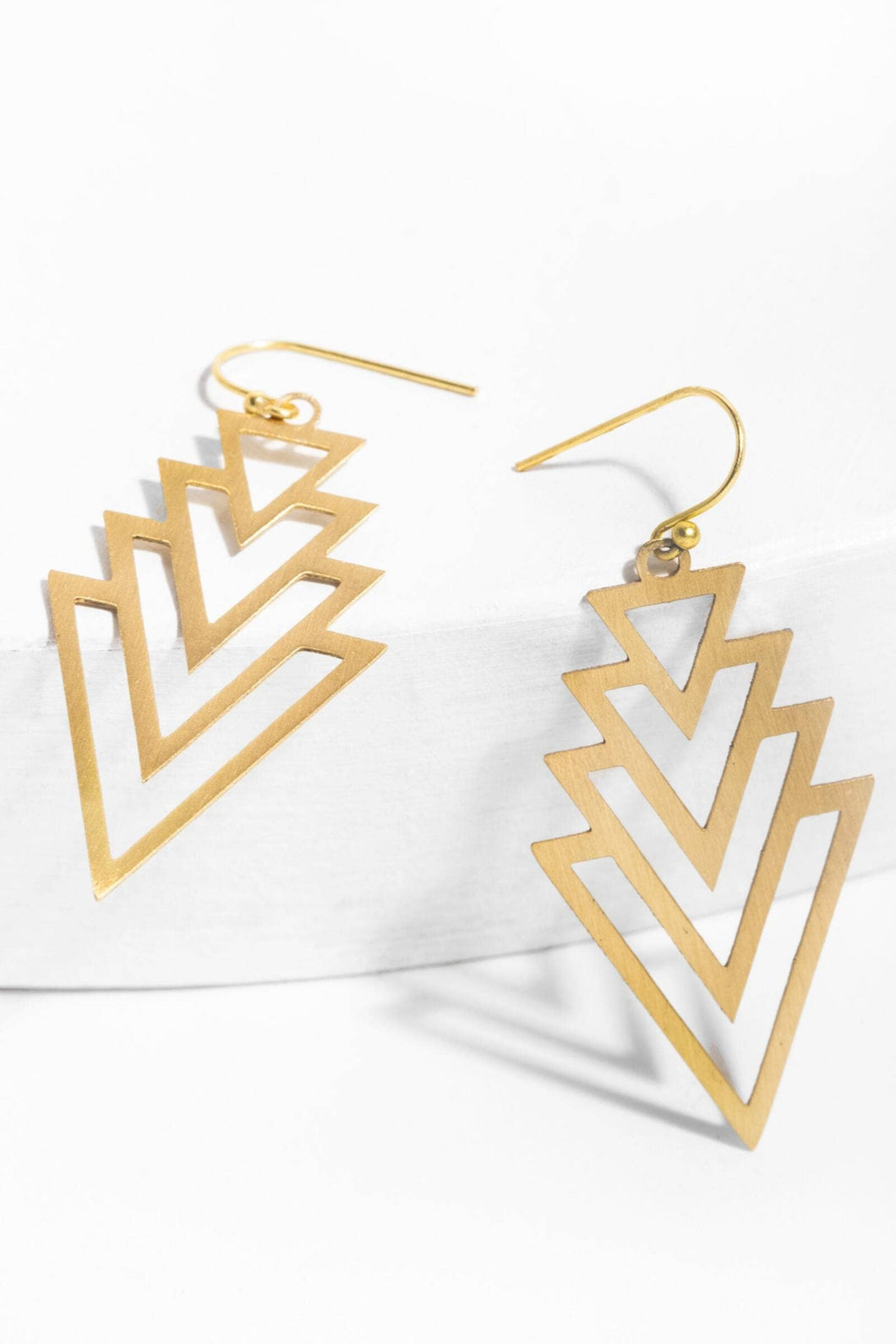 Phoebe Triangle Cutout Design Statement Earring