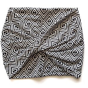 Black/White Geometric Women's Wide Headband